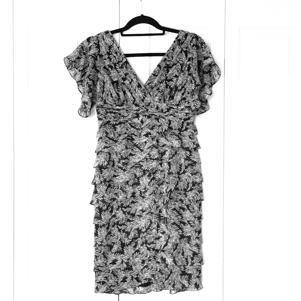 Adrianna Papell Petite Ruffle dress